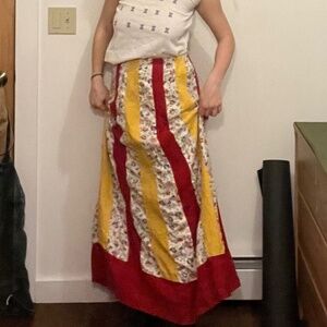 Handmade floral patchwork skirt
